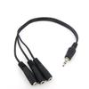 1 Male To 3 Way Audio 3.5mm 3pole Splitter Mic Cables Stereo Female Extend Audio Splitter Cable Connector Wire