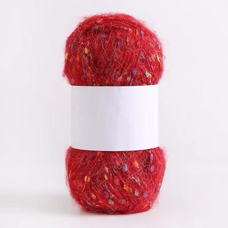 Цветная мохеровая пряжа ручной работы для самостоятельного изготовления шарфов, шапок, сумок и кукол