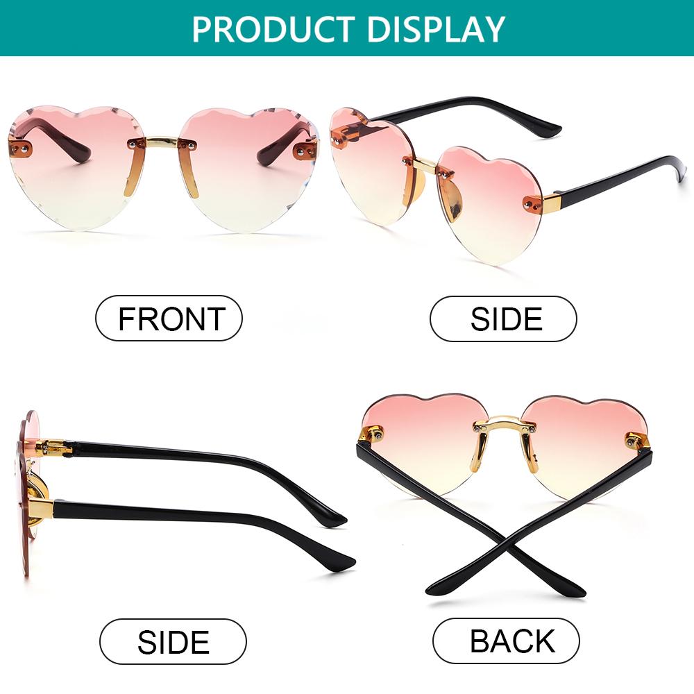 Уличные очки, детские солнцезащитные очки, солнцезащитные очки в форме сердца, защита от ультрафиолета 400, детские солнцезащитные очки
