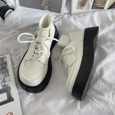 Модные женские туфли на толстой платформе в британском стиле, весенне-осенний новый стиль, увеличивающие рост, японские JK Мэри Джейн с большой головой и одинарным ремешком