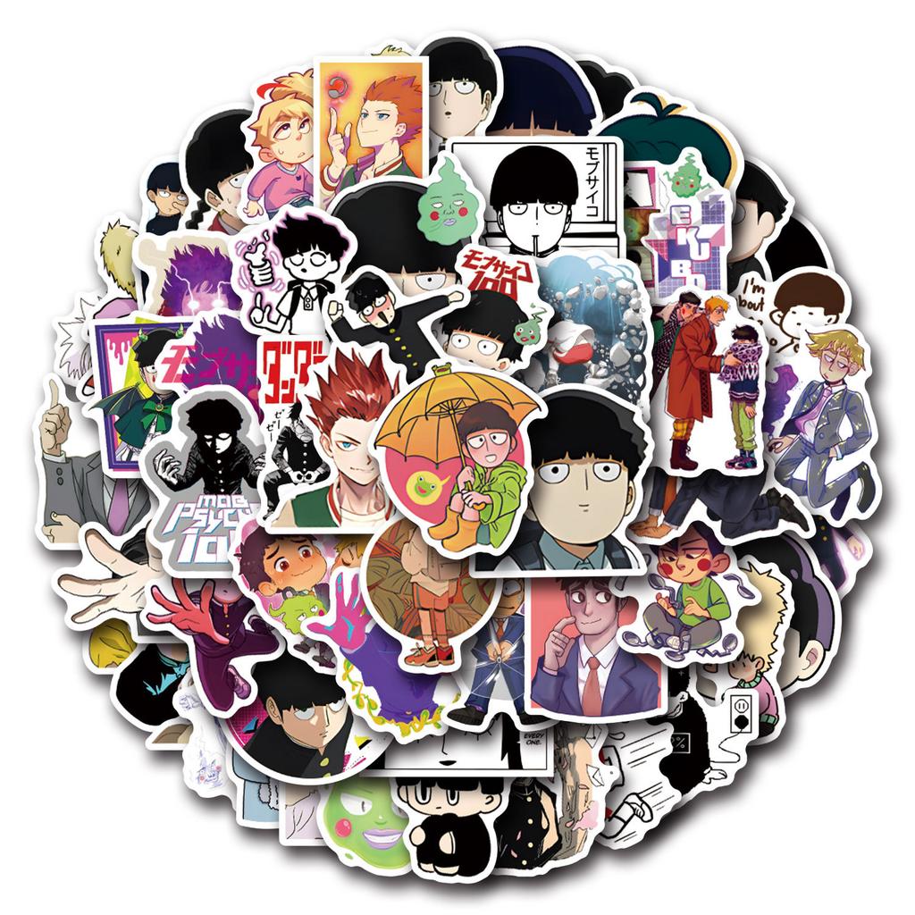 55 Новых Стикеры Граффити из Аниме Mob Psycho 100 Украсить Ноутбук Чемодан Стикеры для DIY