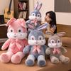 Мультяшная кукла длинноухий кролик, плюшевая игрушка, кукла маленький белый кролик, подушка для девочки, детская успокаивающая тряпичная кукла