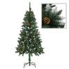 Day and Night - Day and Night Artificial Christmas Tree with Pine Cones and White Glitter 150 Cm