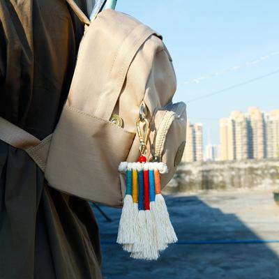 Скандинавский стиль, ручная работа, радужная сумка-брелок, богемные кисточки, европейские и американские аксессуары для ключей INS, подвеска