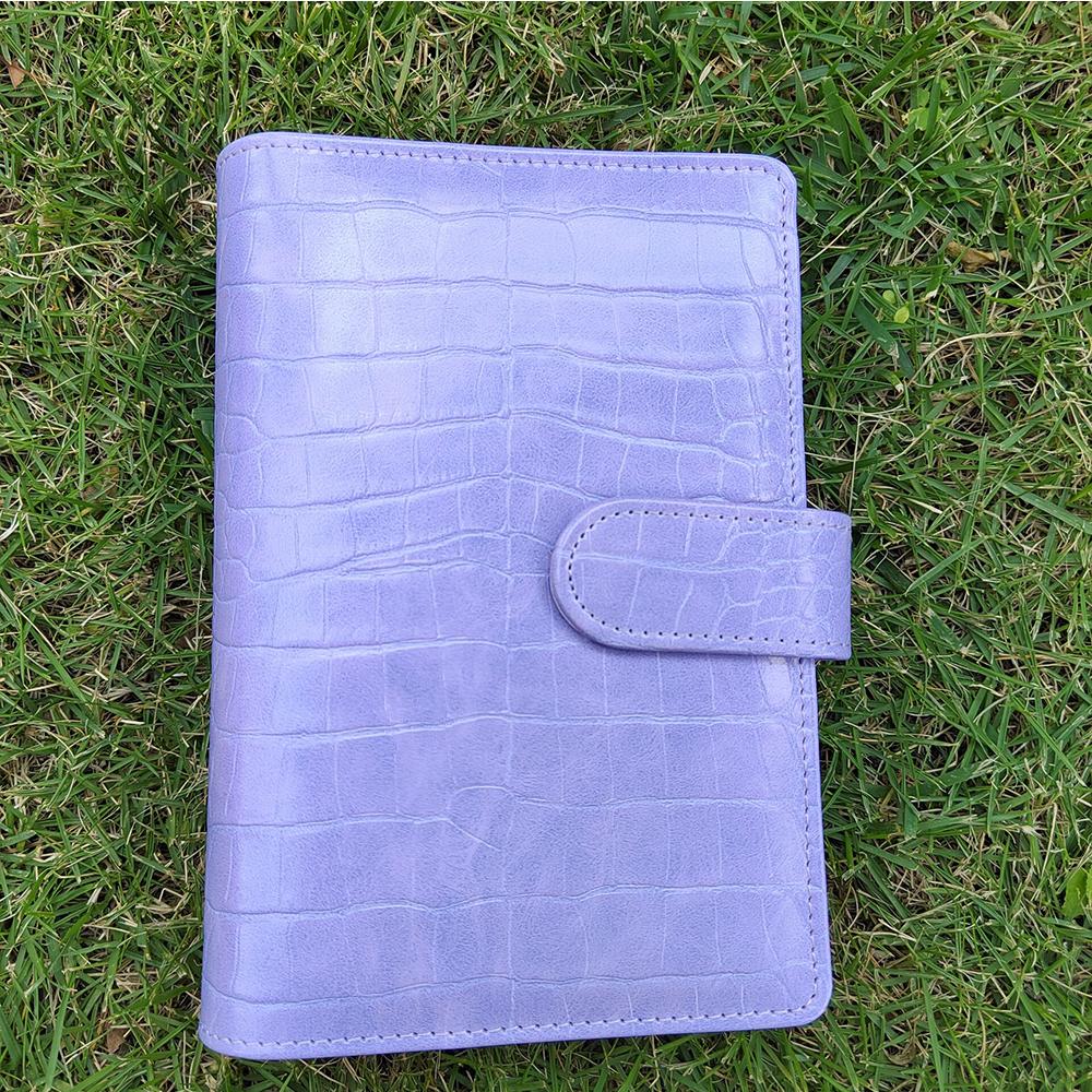 Custom A6 Crocodile PU Leather Budget Binder Notebook Budget Binder Journal Notebook with 6 Rings