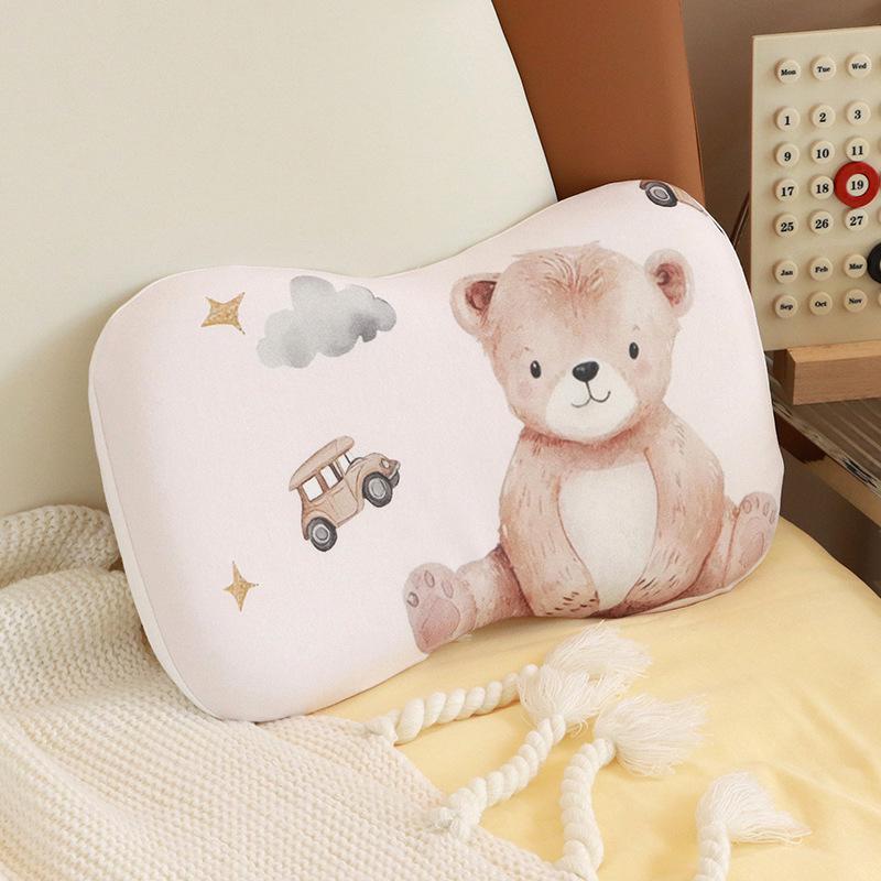 Подушка для сна с эффектом памяти для детей от 0 до 6 лет - чистый хлопок, для всесезонного использования
