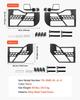 Jeep Tube Doors, 4-Door, Compatible with 2018-2026 Wrangler JL JLU & 2020-2026 Gladiator JT, Steel Off Road Front & Rear Tubular Half Doors with DOT