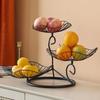Iron Fruit Plate Living Room Home Fruit Plate Candy Bowls Nordic Three-layer Snack Shelf Rack Geometric Multi-layer Fruit Plate Basket Snacks Tray