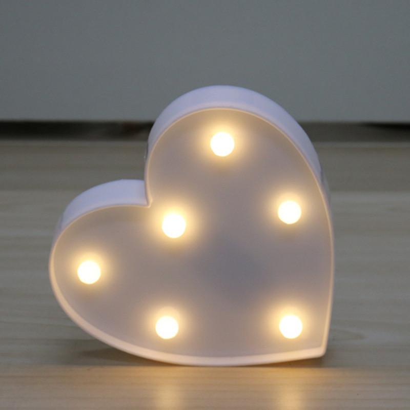 Romantic Red Heart-Shaped Decorative Night Light Battery-Powered Energy-Saving Desk Lamp For Bedroom Wedding Proposal Valentine'S & Mother'S Day