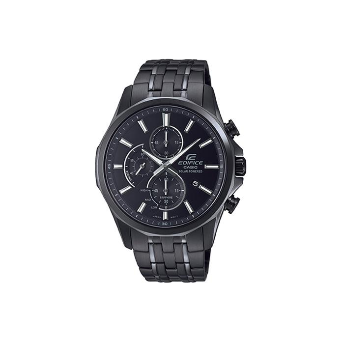 Casio Edifice Series Three Dial Six Needle Artificial Sapphire Mirror Fashion Classic Waterproof Solar Quartz Movement Watch EFB-670SBC-1AVUPR