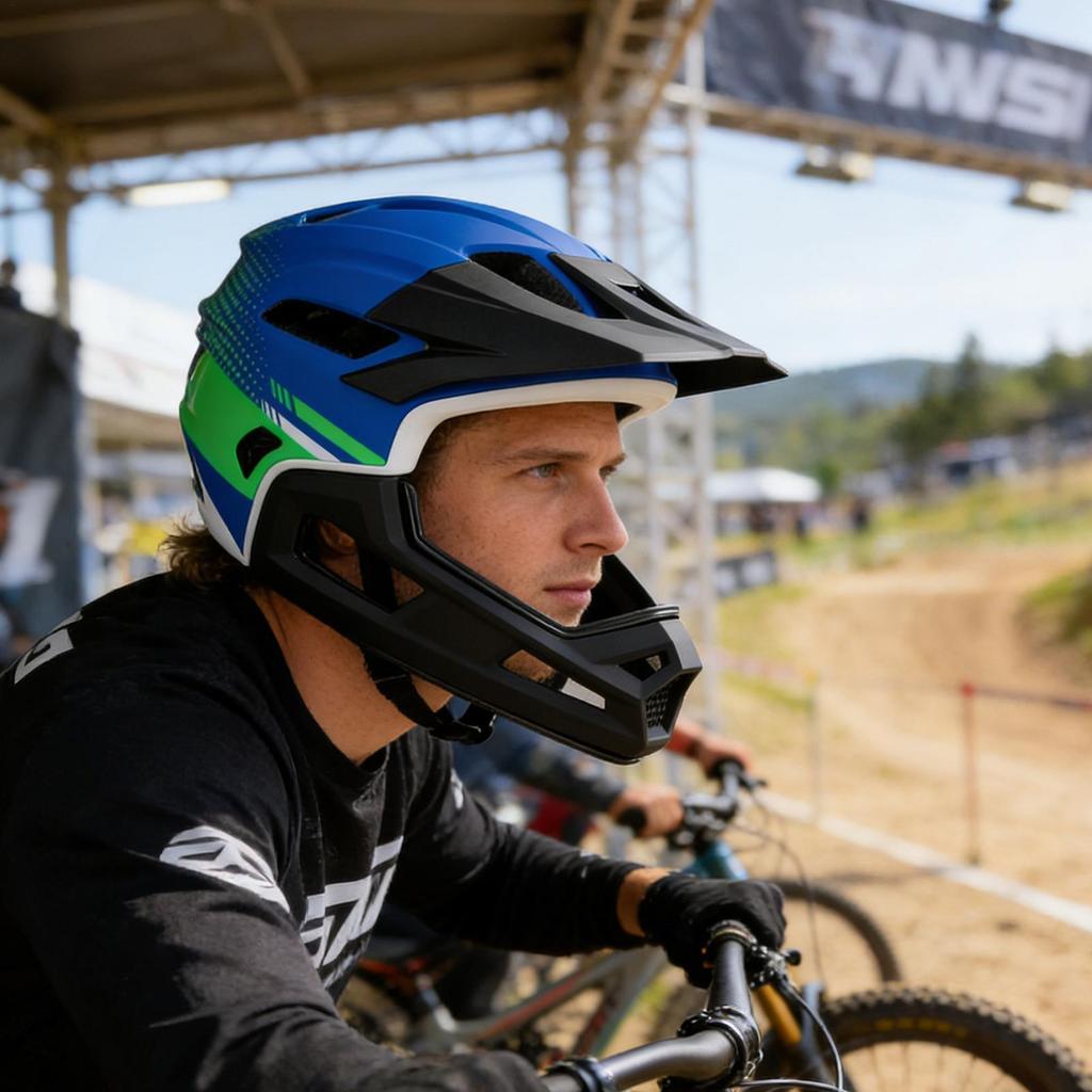 Шлем для горного велосипеда с полной защитой лица Защита головы для велоспорта Защитный шлем для велоспорта Для велосипеда Мотокросса Мотоцикла Скутера