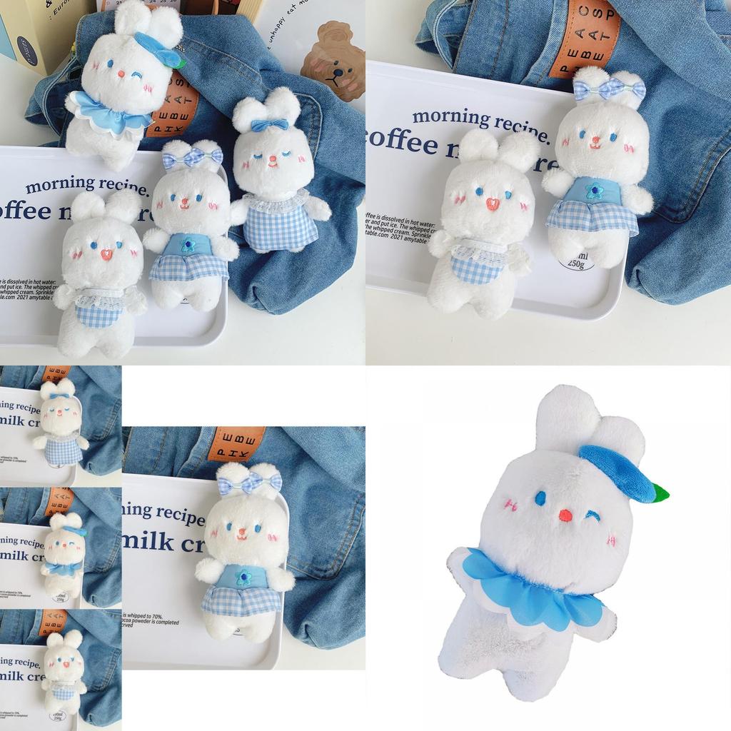 Adorable Blueberry Bunny Plush Toy With Lace Apron Soft Stuffed Animal Doll