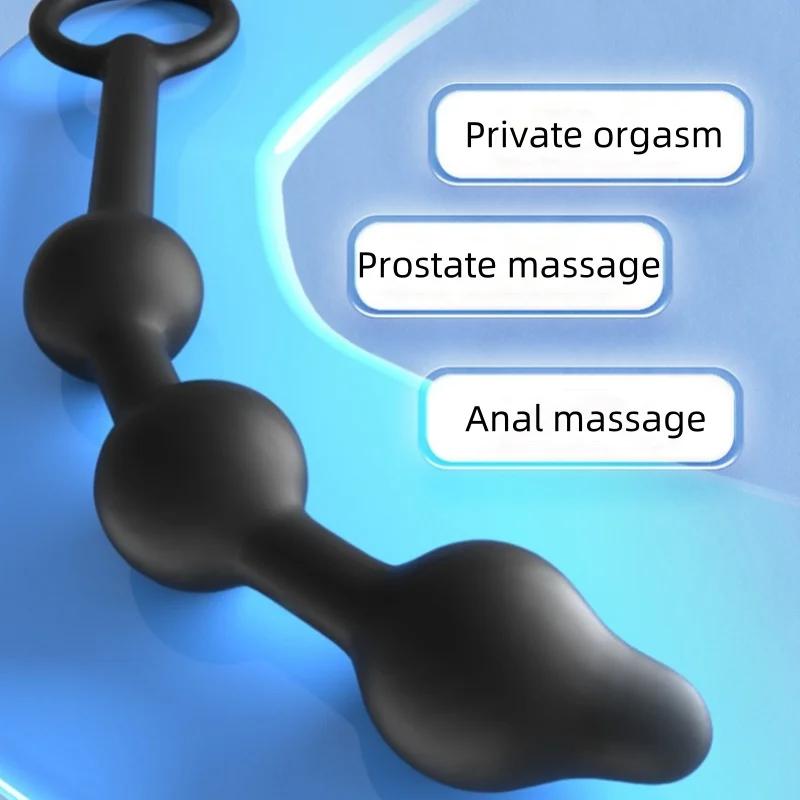 Надувные расширяющиеся бусины Жидкий силиконовый анальный плаг Унисекс Анальный дилататор Мастурбатор Вагинальный Массажер простаты Анальная пробка Секс-игрушка