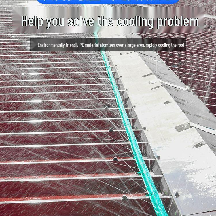 Система охлаждающего распыления для жестяной постройки: Цветная сталь, Автоматический дождеватель крыши, Отвод тепла, Распыление.