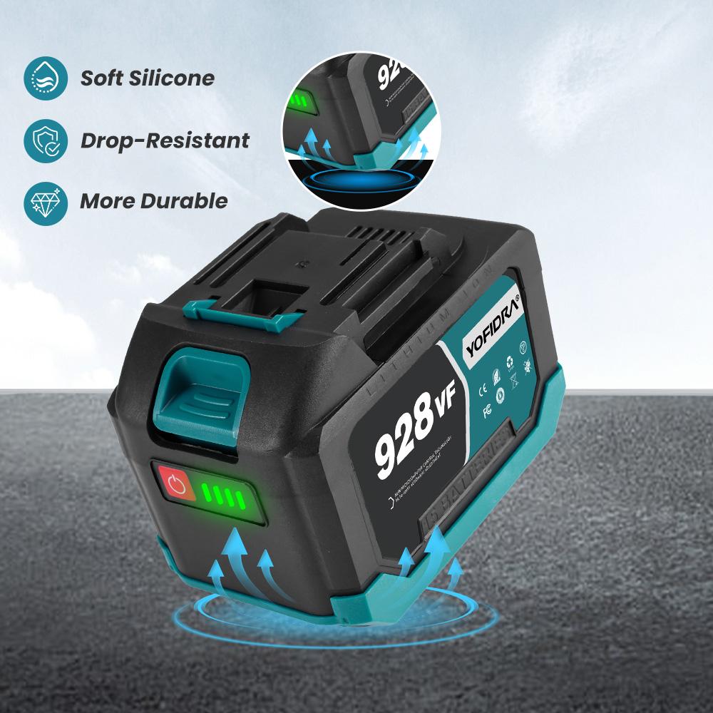 Yofidra 388VF 928VF перезаряжаемая литиевая батарея 22500 мАч 15000 мАч литий-ионная батарея для электрической цепной пилы дрели гаечного ключа электроинструмента