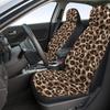 Набор из 2 чехлов на сиденья автомобиля с леопардовым принтом, элегантные и стильные, для большинства автомобилей и грузовиков