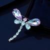 Light Luxury Crystal Dragonfly Brooch, High-end Feminine Charm, Colorful Insect Corsage, Niche Design Sense Brooch