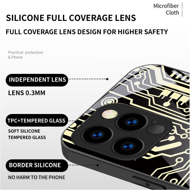 Закаленный стеклянный корпус с рисунком в виде треснувших стекол, защитный чехол, мягкий чехол из ТПУ для Xiaomi Redmi