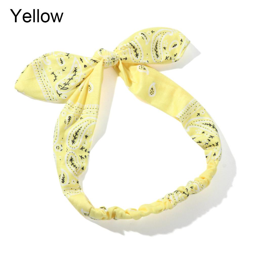 Аксессуары для волос Эластичные повязки на голову с принтом и перекрестным узлом Банданы Ободки Резинки для волос для девочек
