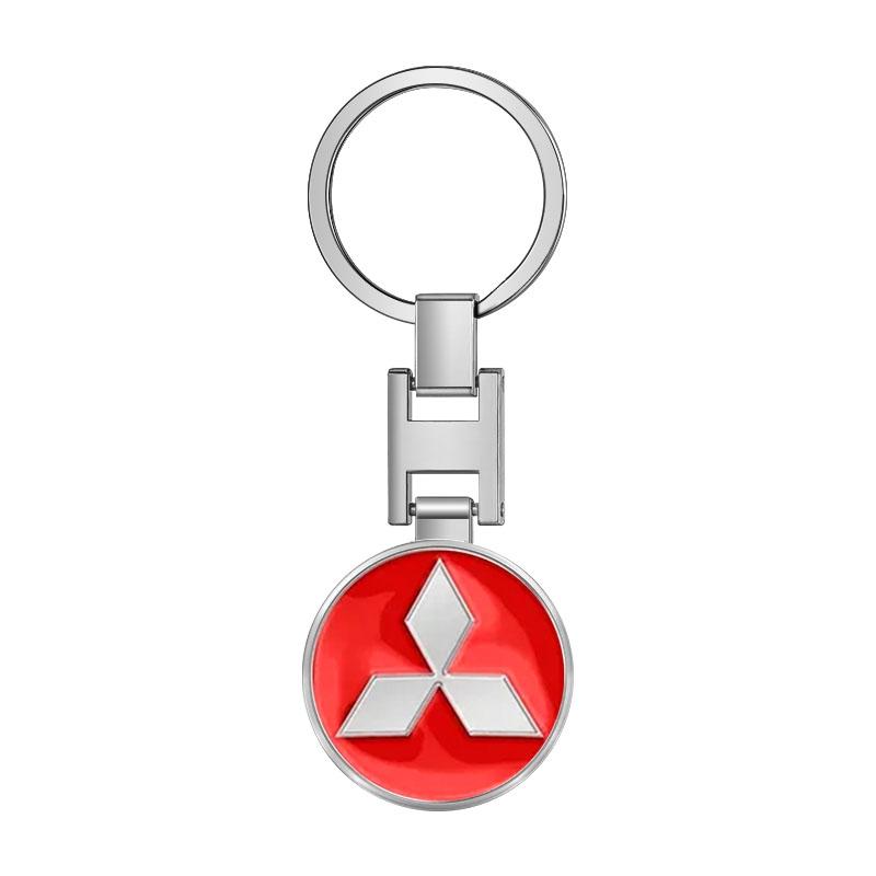 Car Metal Key Chain Hanging KeyChain Best Gift Key Ring Jewelry for Mitsubishi Lancer Pajero Outlander L200 EVO Center Hub Cap