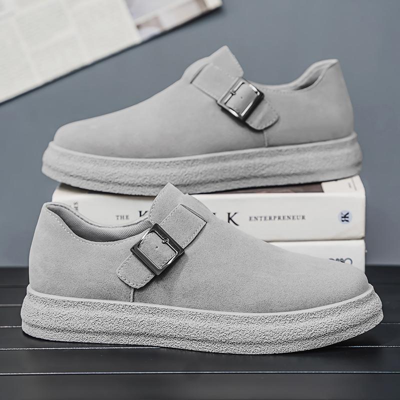 Модные мужские лоферы Замшевая кожа Повседневная обувь Ретро коричневые Мужская мода Комфортные слипоны Обувь на платформе Мужские Zapatos De Hombre