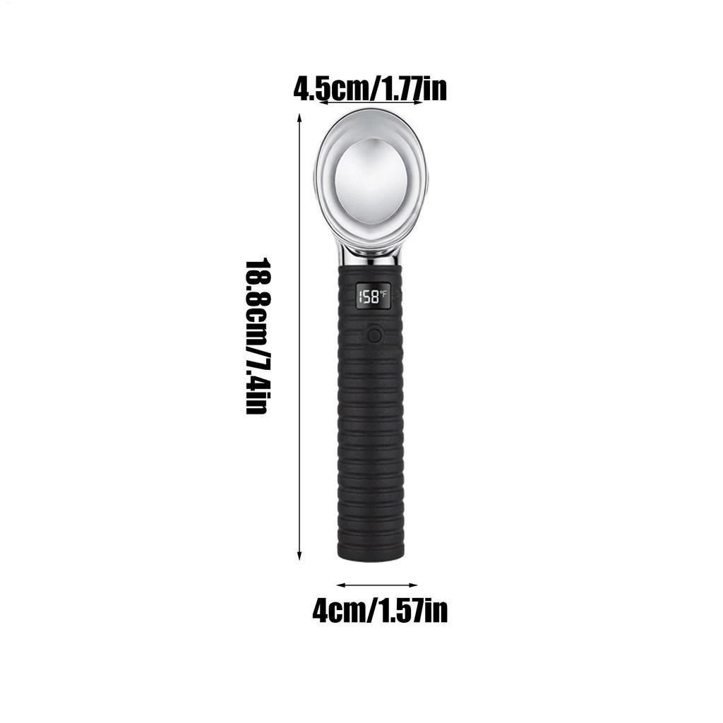 Electric Ice Cream Scoop Waterproof 2-Level Adjustable 131/158 Metal Heated Food Scoopers For Kitchen Dessert Buffet Birthday