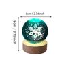 1 шт. 3D хрустальный шар для снежной скульптуры, USB ночник, подходит для украшения спальни и гостиной, на День отца/Мо