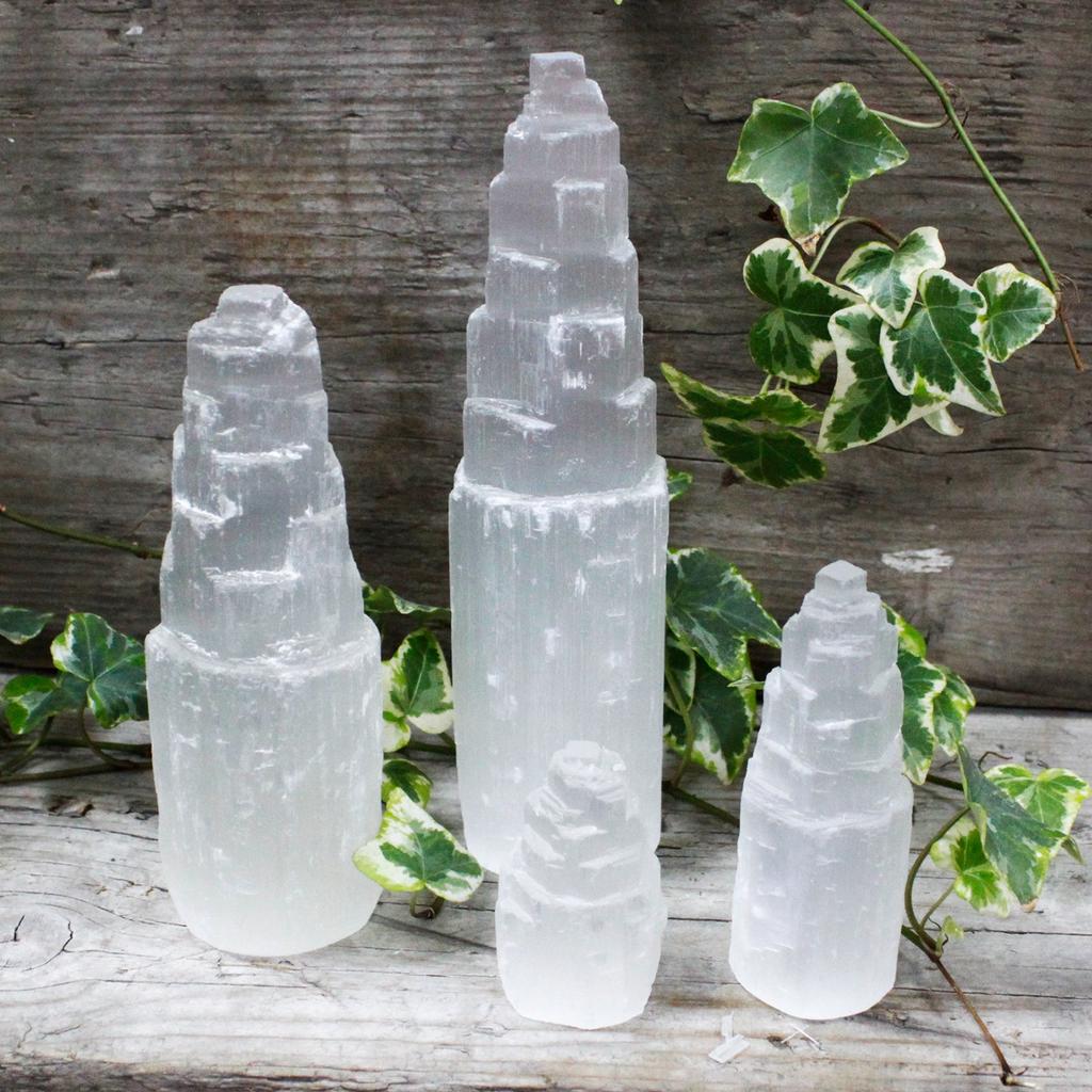 Selenite Crystal Tower - 15 cm