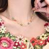 Summer Oil Drop Flower Necklace Vacation Wind Sweet Temperament Collarbone Chain Niche Fashion Versatile Jewelry Women