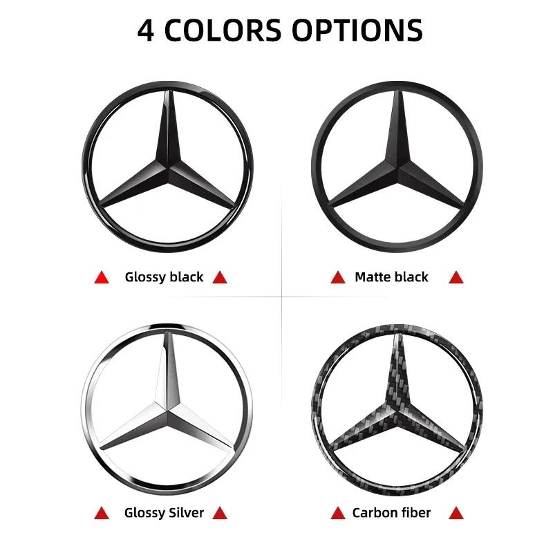 Car Sticker 2025 Hot For Benz For AMG Car For Mercedes Benz AMG 1pcs 52mm 57mm Car Steering Wheel Badge Emblem Sticker For Merce