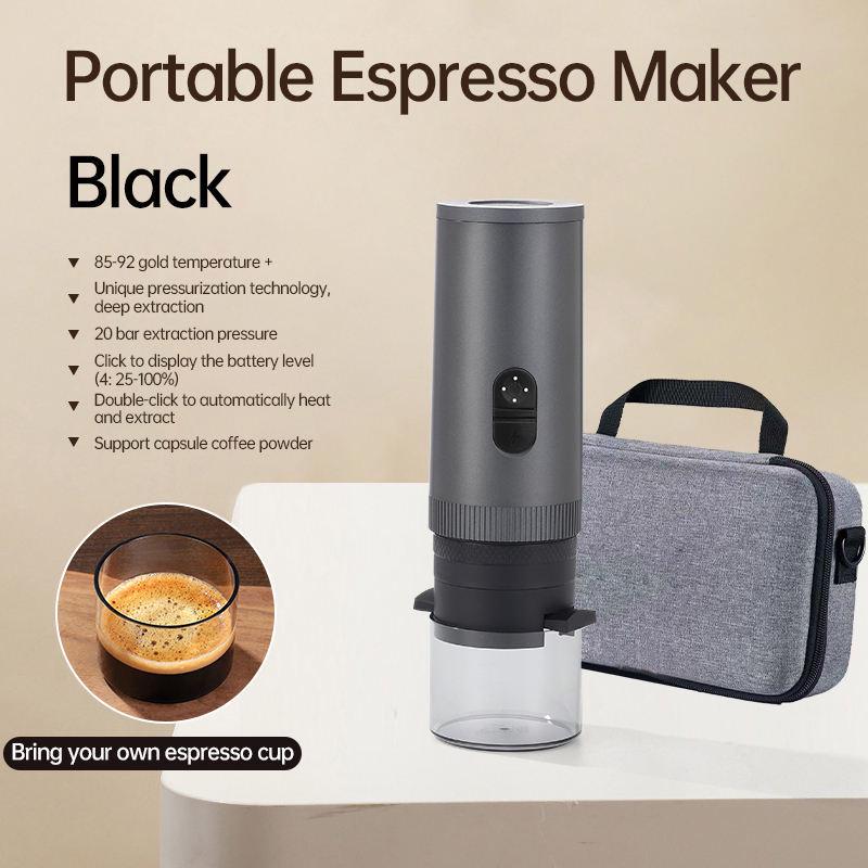 Portable Electric Espresso Machine with Digital Display for Travel