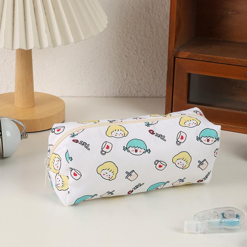 Кавайный пенал с котиком для девочек, вместительный милый мультяшный органайзер для ручек, эстетичный в стиле Instagram, большой школьный рюкзак, студенческие принадлежности
