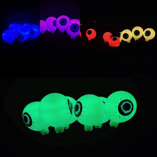 Solar Eyeball Lights Halloween Outdoor Stake Lights Colorful Glowing Ghost Eye Design Waterproof Decorative