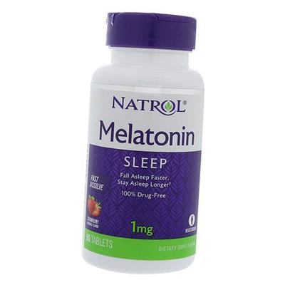 Мелатонин быстрого высвобождения, Melatonin Fast Dissolve 1, 90таб Клубника (72358006)