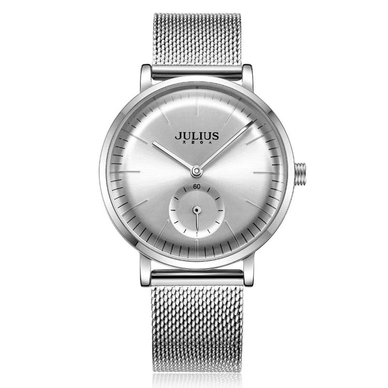 Real Small Function Hand Japan Quartz Mov't Women's Watch Julius Stainless Steel Hours Girl's Birthday Gift Box