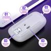 Тонкая перезаряжаемая Bluetooth/USB беспроводная мышь со светодиодной подсветкой RGB для планшетных ПК и iPad