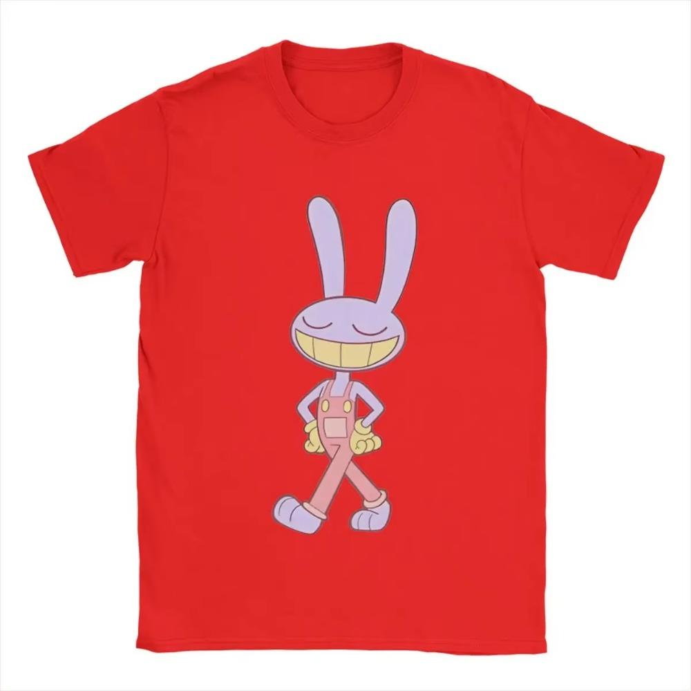 Jax The Amazing Digital Circus T Shirt for Men Funny T-Shirt O Neck Bunny Rabbit Tees Short Sleeve Clothing Graphic