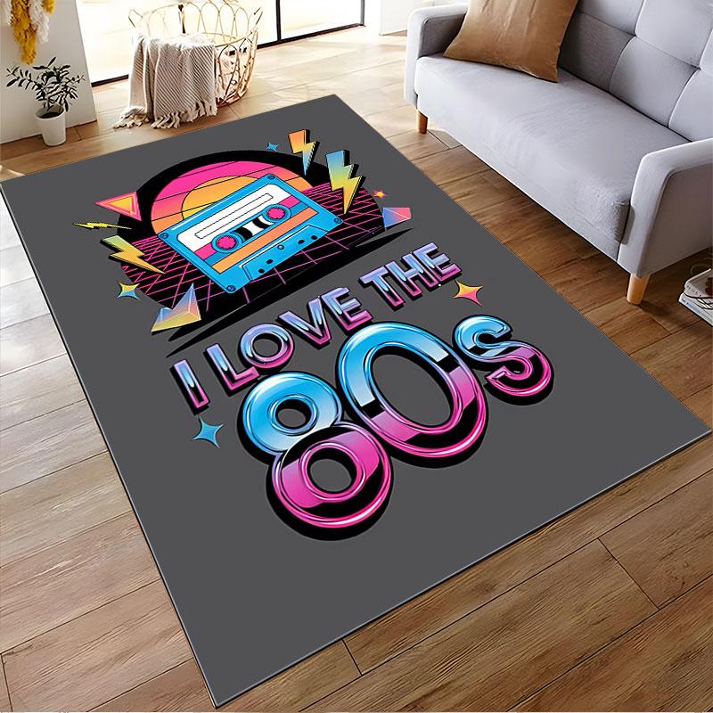 Retro 80s Style Cassette Carpet suitable as a non-slip mat for the living room or bedroom sofa