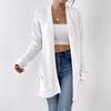 Autumn and Winter Solid Color Pocket Long Sleeve Cardigan Knitted Sweater