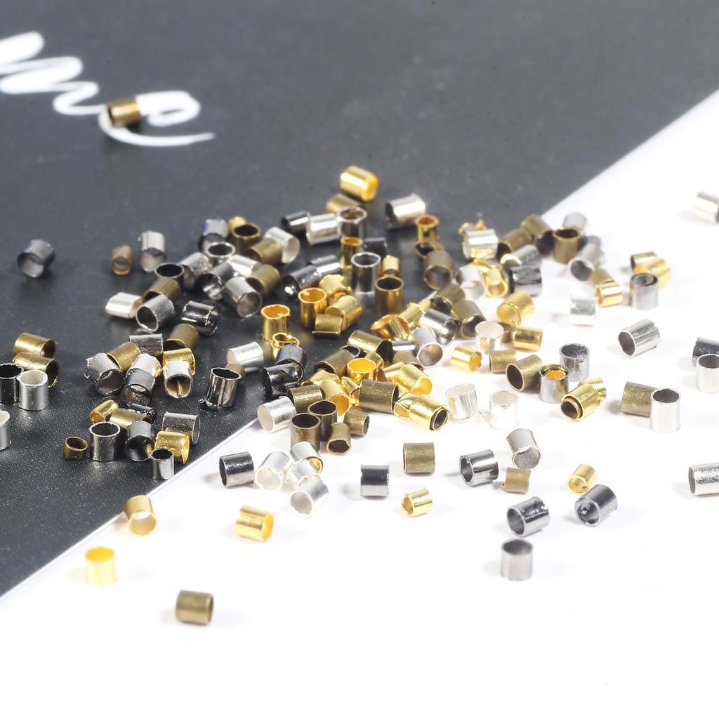 500 шт., 5 цветов, пробка с микропробкой, свободные бусины диаметром 1,5 мм, 2 мм, нескользящие медные бусины-прокладки, фурнитура для ювелирных изделий своими руками