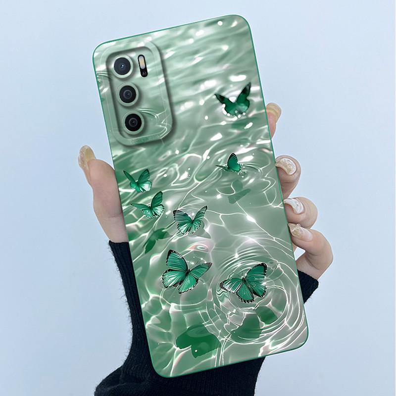 Чехол для OPPO A16 Чехол для Oppo A16s A54s Модный Простой Цветок Мягкий Жидкий Силикон Ударопрочный Чехол Oppo CPH2269 CPH2271 Funda