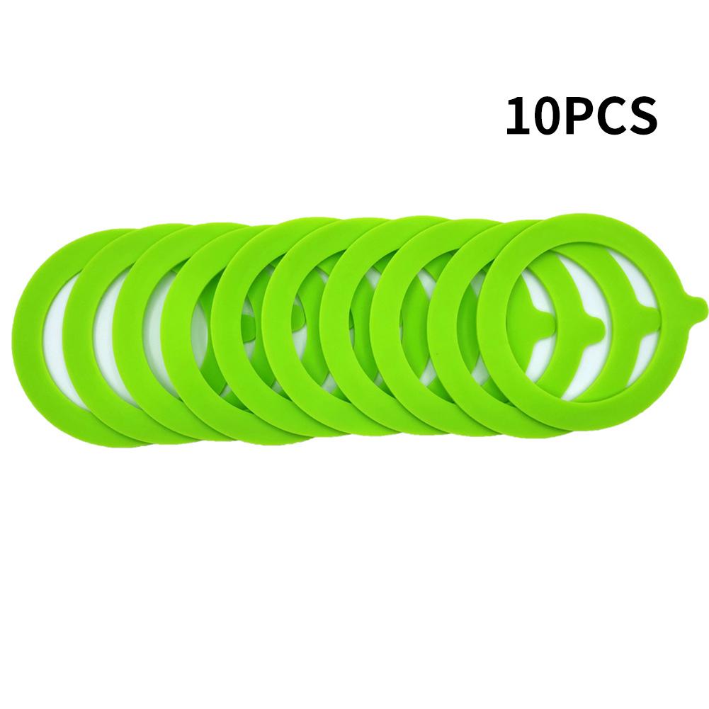 Силиконовые сменные уплотнительные кольца, 10 штук для герметичной укупорки стекла для банок для хранения джемов и овощей
