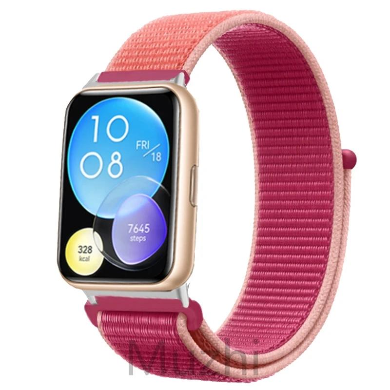 Нейлоновый ремешок для Huawei Watch Fit 2 Ремешок для умных часов Аксессуары для замены браслета Correa Huawei Watch fit2 active