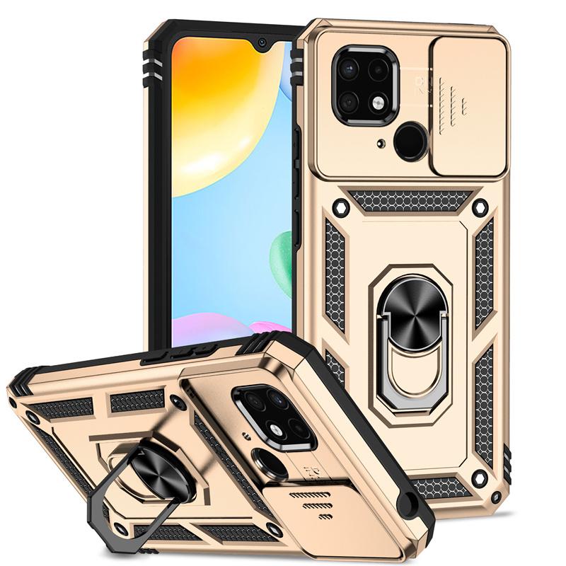 Чехол для Xiaomi Redmi 10C Case Armor Слайд Защита камеры Кольцо-подставка Чехол для телефона Для Redmy 10C 10 C Redmi10C Ударопрочный Funda