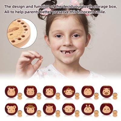 Деревянный детский ящик для хранения зубов, органайзер для деревянных коробок для зубов, молочные зубы, ящик для сбора зубов, коробка для пуповины