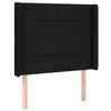 VidaXL Headboard with Ears Black 83x16x118-128 Cm Fabric3119556