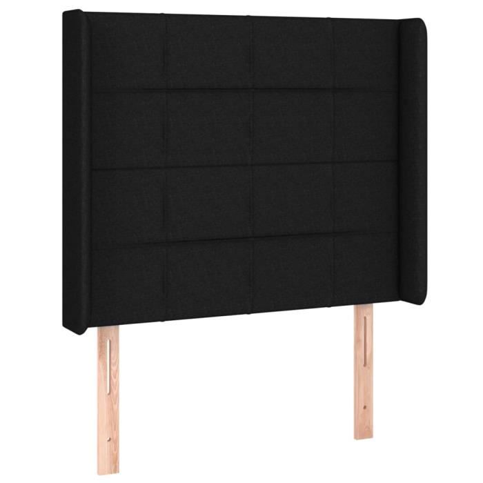 VidaXL Headboard with Ears Black 83x16x118-128 Cm Fabric3119556