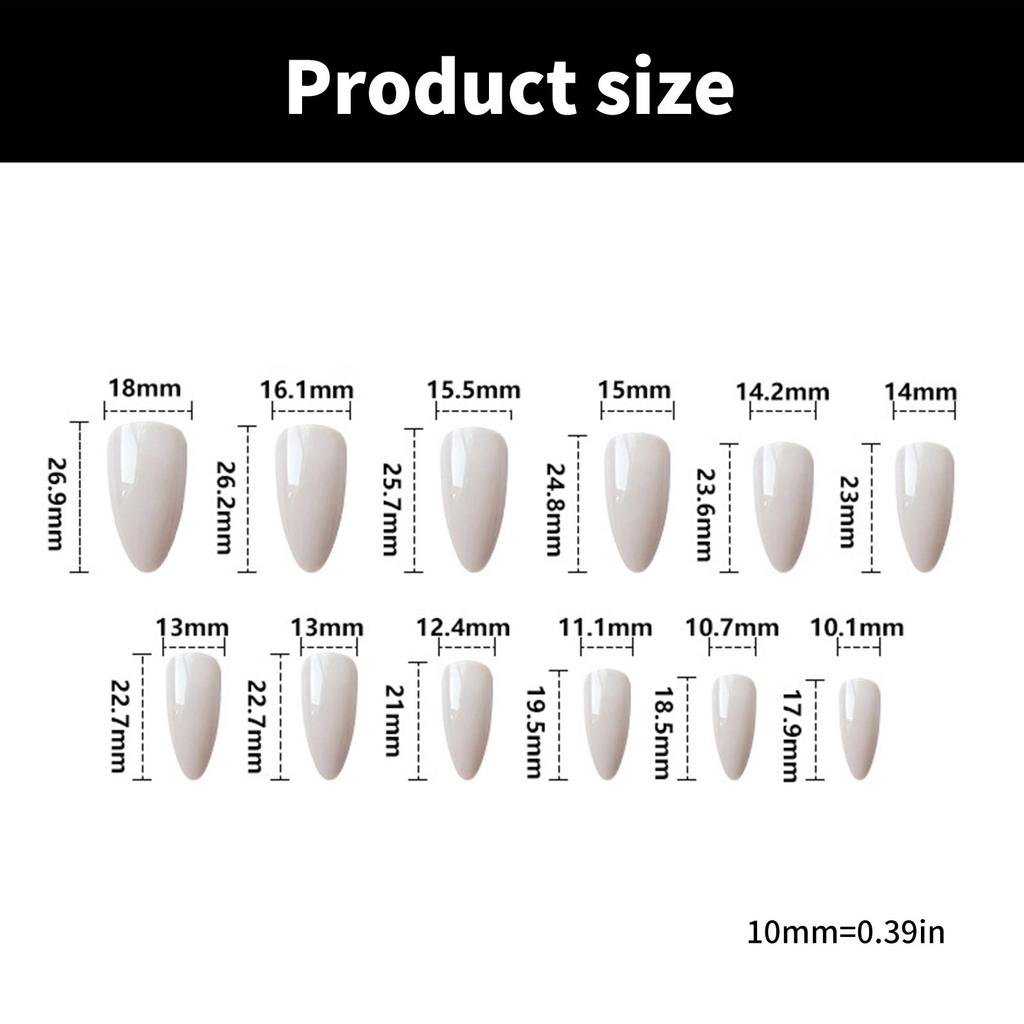 Миндальный пресс на ноготь глянцевая накладная палочка для ногтей в 12 размерах 24 шт. французские ногти советы для самостоятельного украшения ногтей