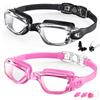 2 Pack Swimming Goggles Anti-Fog UV Protection Adjustable Swimming glasses Professional Waterproof Swim Eyewear For Adult Youth