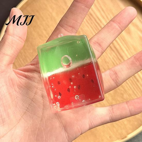 Sensory Stress Toy Watermelon Cube Relief Summer Squeeze Soft Anxiety Stretchy Transparent Relaxation Party Favors Kids